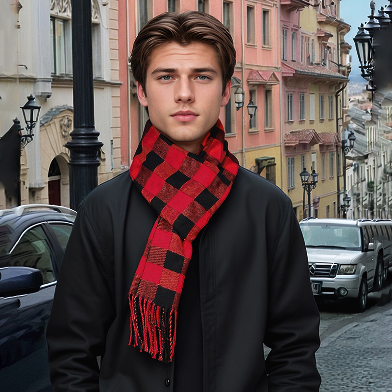 Новый дизайн, клетчатый кашеми – обзор и цена Muffler Men Wool
